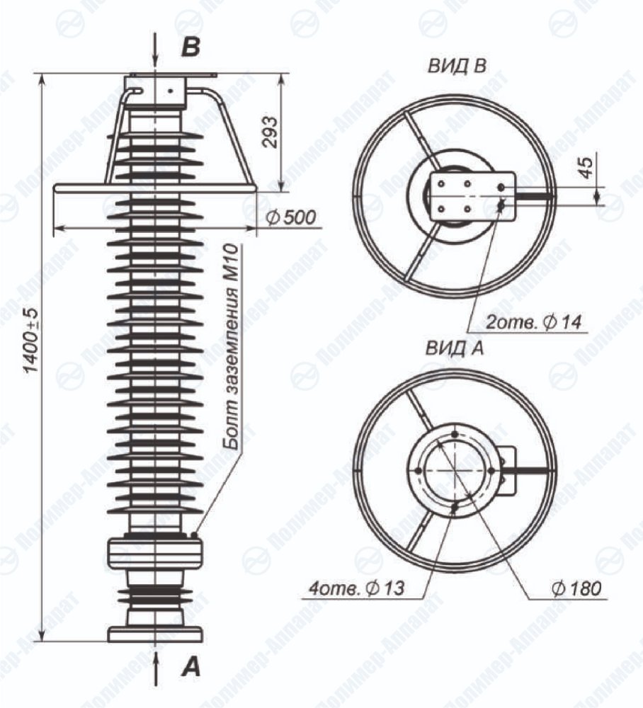 ОПН-110/1450 для установки под фазное напряжение