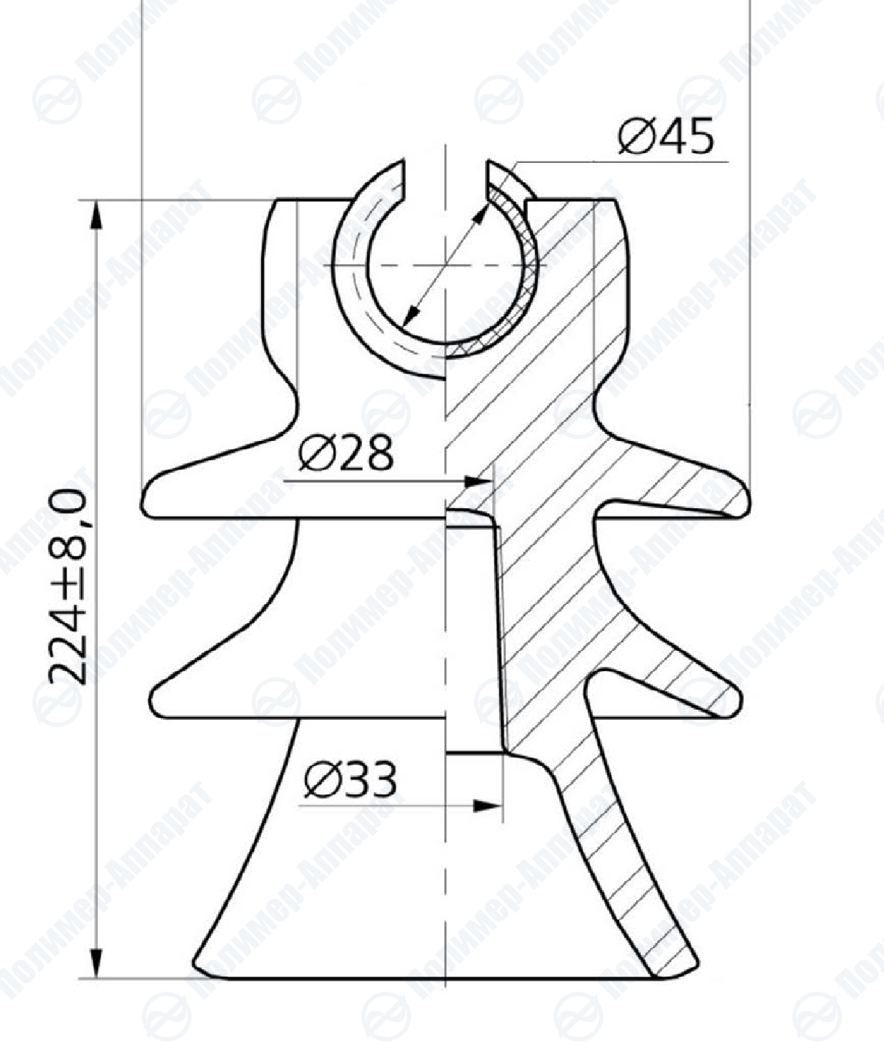 Изолятор фарфоровый ШФ-20Г1 