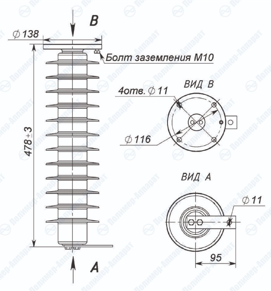 Подвесного исполнения с жёстким креплением (код исполнения «Ж»)