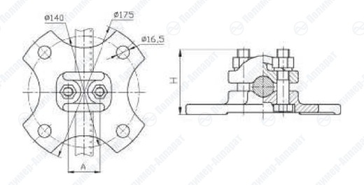 Зажимы опорные типа АА