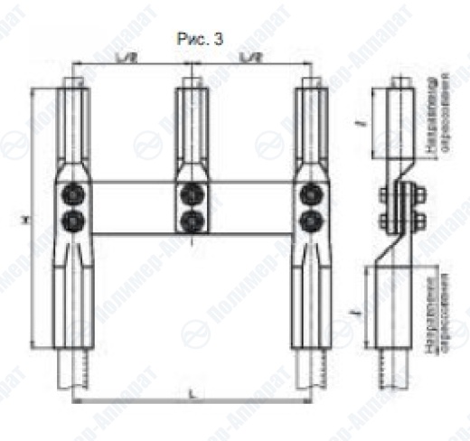 Зажимы переходные петлевые типа ППР