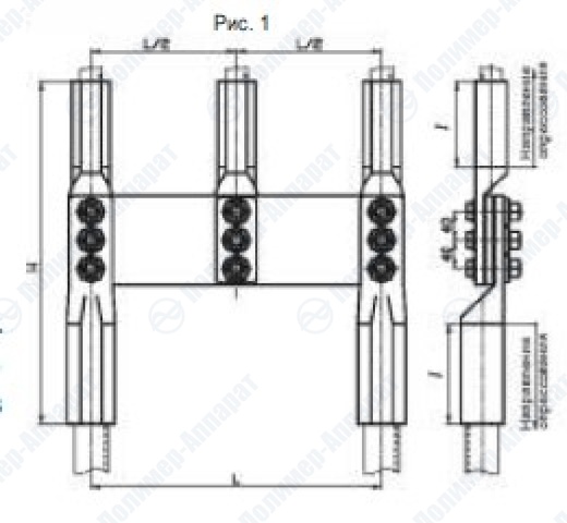 Зажимы переходные петлевые типа ППР