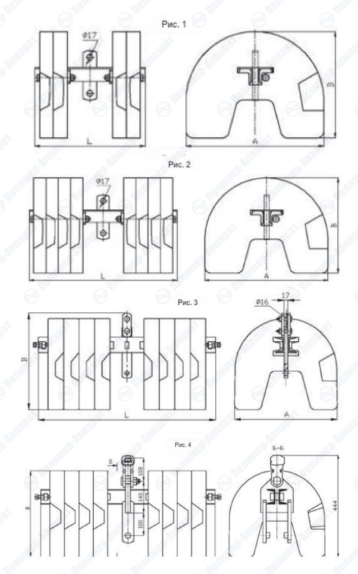 Балласты к поддерживающим зажимам для одного провода