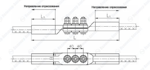 Зажимы соединительные переходные типа ПАС